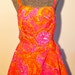 SALE- Gabar Pink and Orange 1960's Swimsuit