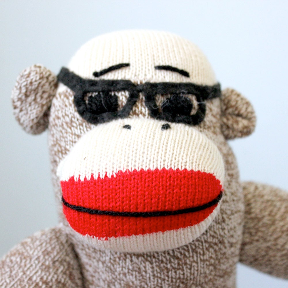 sock monkey stuffed animal