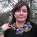 A felt necklace "Violets"