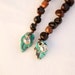 Wood and Turquoise Earrings