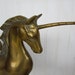 solid brass unicorn figurine