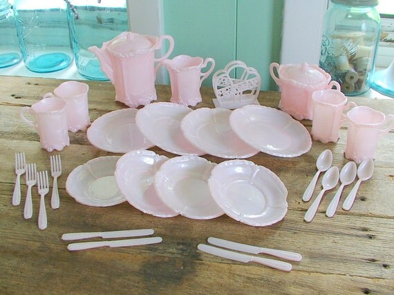 vintage plastic tea set