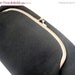 40 PERCENT OFF VintageWhite Satin Lined Black Fold Over Clutch with Kiss Closure