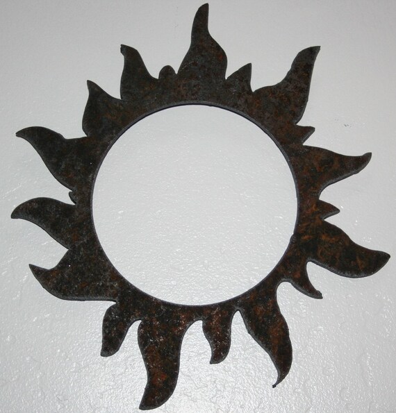 Halo Sun Wall Decor recycled steel Rustic Sun Custom open sun