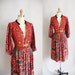 1970s Dress / 70s Floral Peasant Dress