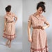 vintage 1960s Dress / 60s Dress / Chocolate Frills