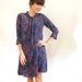 s a l e Silk Dress / Soft Floral Tunic / Bow Collar
