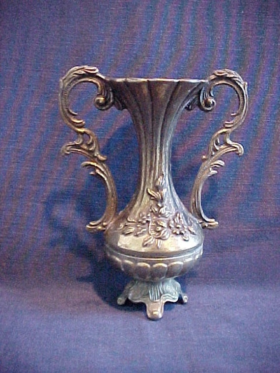 Small Vintage Brass Urn Vase Made in Italy