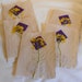 Complementary Royal Purple and Lemon Yellow Hand Made Paper Cards-Set of 5 cards