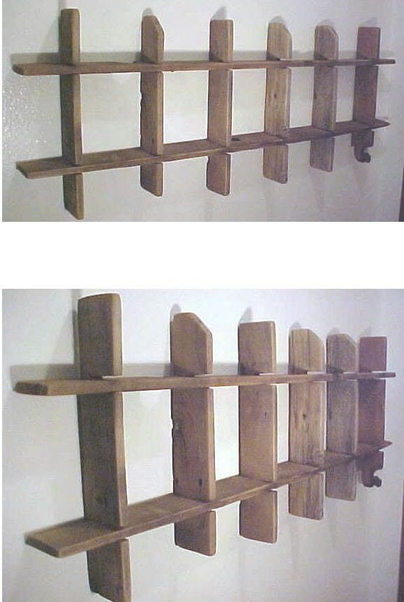 SHELVING NIC/NAC SHELVING BARNWOOD ART M by OLDGLORYWOODCRAFTS