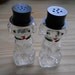 Vintage Glass Dogs with Top Hat Salt and Pepper Shakers