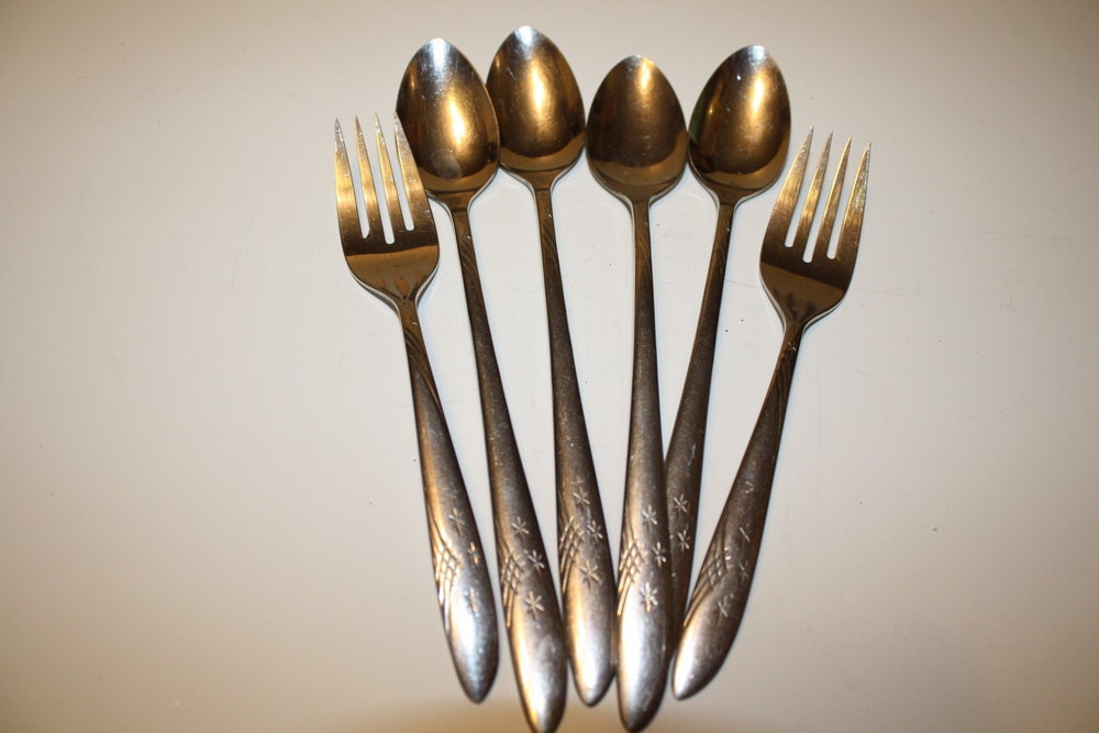 Oneida Silverware Set Stanhome Deluxe OHS9 6 pcs Haute Juice