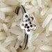 Sterling Silver Stackable Ring, Cute Flower Stacking Ring, Tiny Flower Ring, Silver Flower Ring