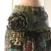 Gigi turquoise fuchsia midnight blue floral silk French bohemian jean skirt SALE
