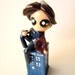 Reserved - 11th Dr. Who vs 4.0 - OOAK Miniature Sculpture - Charm Necklaces
