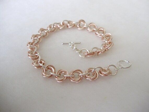 Chain by love Bracelet Silver knot Knot rose gold  in Gold Rose bracelet westminsterstudios Love