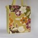 canvas tote w/ shoulder straps, bright flowers