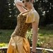 Brown gold/ yellow jersey corset