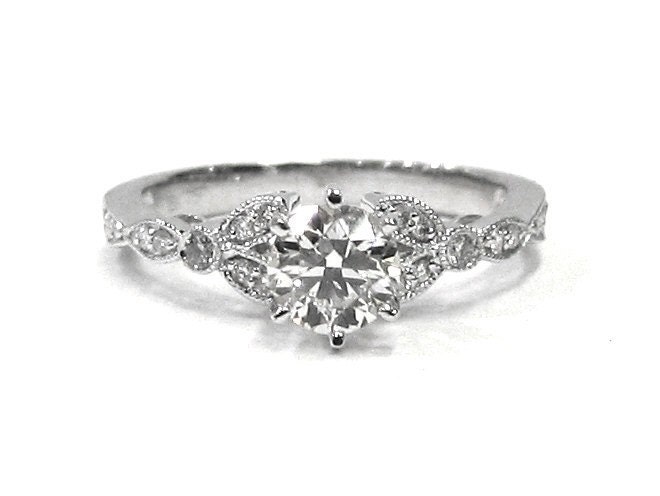 Round engagement rings antique