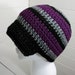 Black Gray Purple Flower Cloche