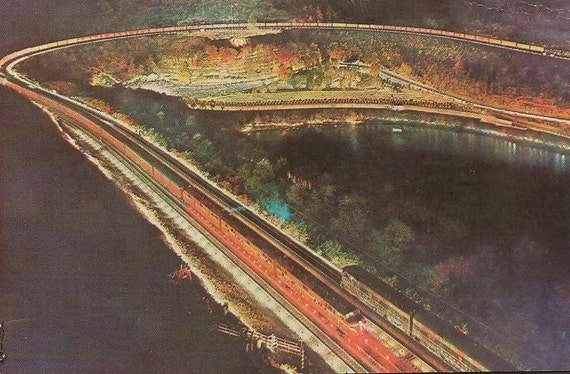 Horseshoe Curve ALTOONA PA Pennsylvania Railroad 1971Vintage