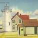 Race Point Light Provincetown Mass - Lighthouse on vintage linen postcard