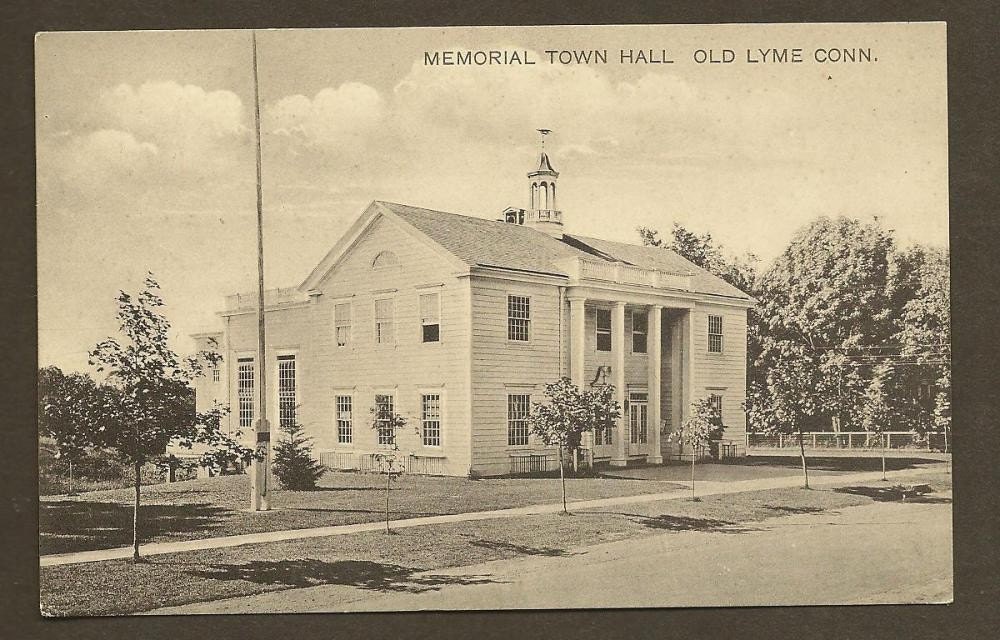 Memorial Town Hall OLD LYME Connecticut Unused Vintage