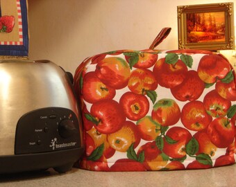ARTI Toaster cover Red APPLES for 2 slice Toastmaster with bagel setting