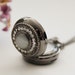 Tiger's Eye Gunmetal Pocket Watch Necklace Decorated with Rhinestones (PW-05)