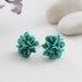 Roses Post Earrings. Teal (VER-51)