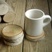 Single Natural White Birch Wood Coaster