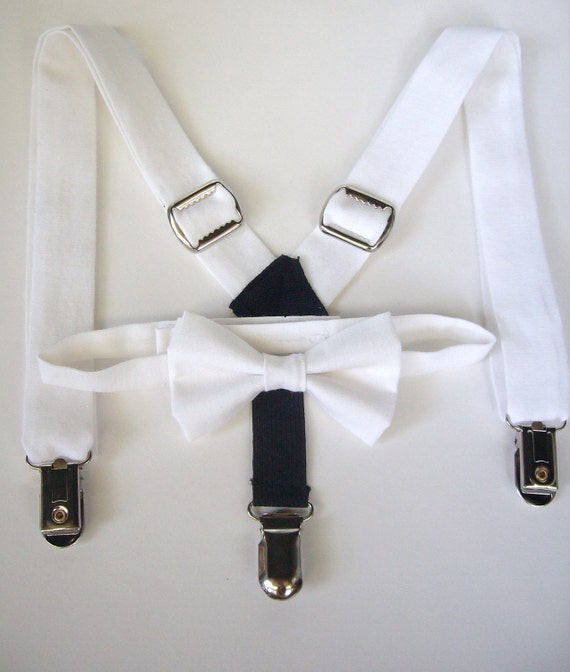 SALE toddler boy bow tie and suspenders set crisp by golubchick