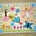 Nursery Art, Birth Announcement, Original Acrylic Painting "Alphabet Fairy" 11x14