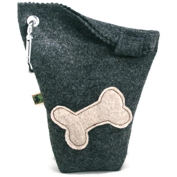Dog Poop Bag Holder Leash Bag Little Bone