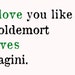 Voldemort Loves Nagini Postcard
