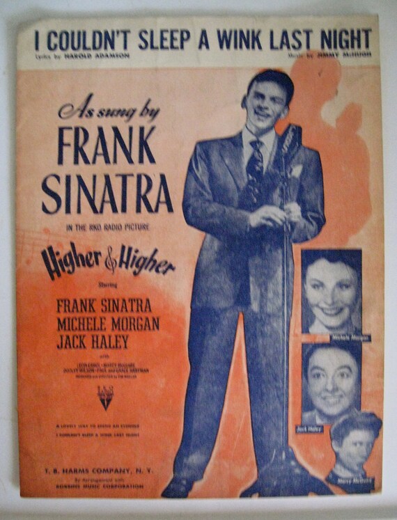 I Couldnt Sleep A Wink Last Night Sheet Music Frank Sinatra