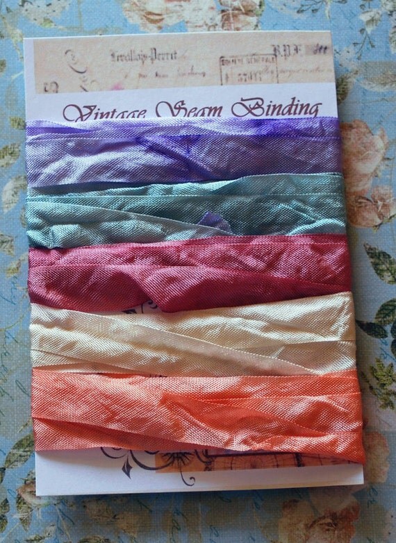 Vintage Hand Dyed Seam Binding 5 metres Ellen