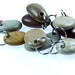 Drilled Beach Stones 10 pcs // ORGANIC BEADS // Unique Pendants with Jump rings :)