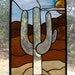 Stained Glass Panel "Ghost Cactus" FREE SHIPPING