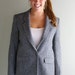 pendleton blue wool blazer vintage 60s 70s medium large womens