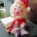 Funny Vintage Plastic Santa Claus Decoration