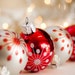 40% OFF- Christmas Decor Christmas Ornaments Photo- Red Silver Christmas Celebration Holiday Art 5x7 Photography