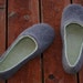 Gray felted Slippers