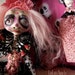 Day of the Dead Art Doll Creepy OOAK doll Dia de los Muertos Pink Acrina RESERVED