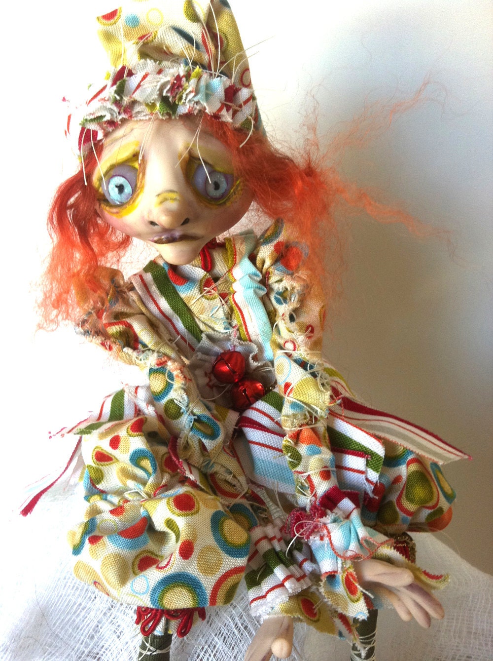 Art Doll ugly creepy Goth Christmas Elf Doll Gurty by LuLusApple