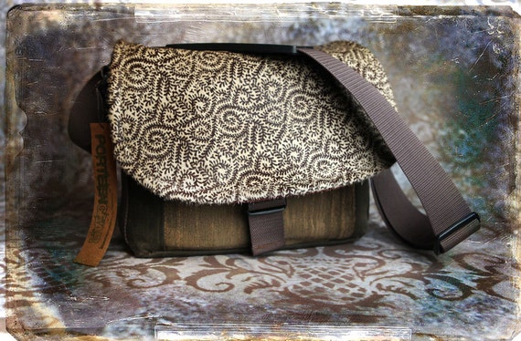 IN STOCK Paisley Cow Hair Leather DSLR Camera Bag by PorteenGear