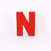 Marquee Letter - N in Red