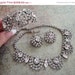 Elegant Rhinestone Bridal Set Necklace Bracelet Earrings this Juliana parure makes beautiful wedding bridal jewelry