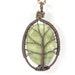 The Jade Stone Tree of Life Necklace in Antique Copper. Large Size.