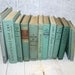 Mint Green Books Instant Library Collection Vintage Decorative Books Photography Props Teal Blue Green Aqua Turquoise